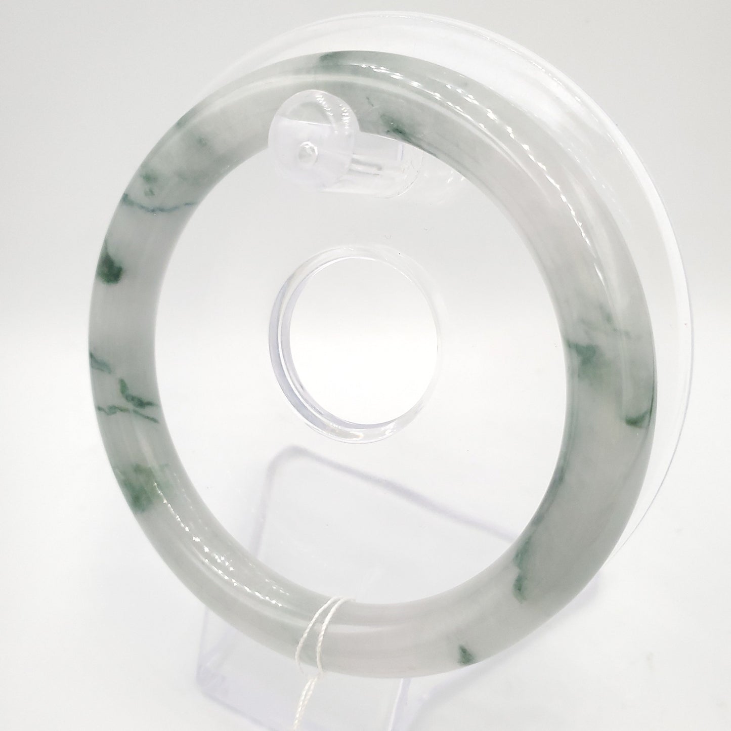 Yingmart 58mm Natural Green Jadeite Jade Bangle Bracelet, Real Gemstone, Vintage Jewelry, Gift for her, Accessories