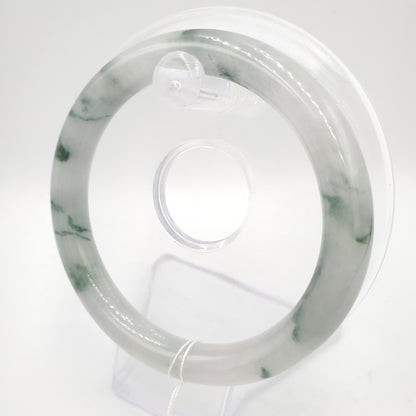 Yingmart 58mm Natural Green Jadeite Jade Bangle Bracelet, Real Gemstone, Vintage Jewelry, Gift for her, Accessories