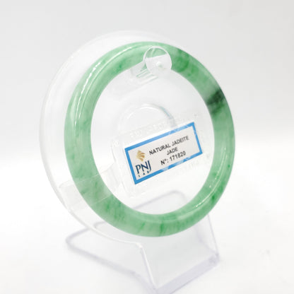 Yingmart 55mm PNJ Certified Genuine Green Natural Jadeite Jade Bangle Bracelet, Real Gemstone, Vintage Jewelry, Accessories