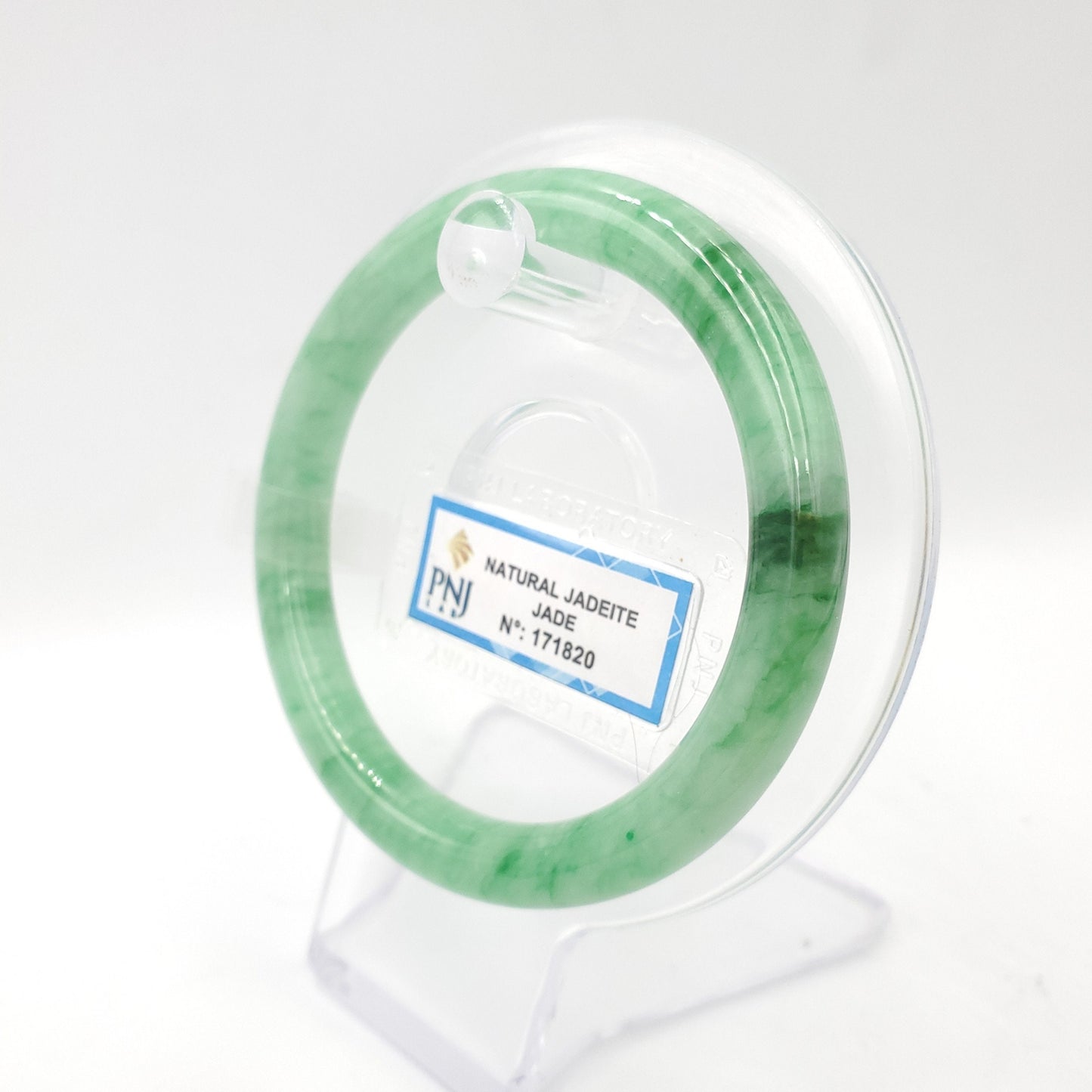 Yingmart 55mm PNJ Certified Genuine Green Natural Jadeite Jade Bangle Bracelet, Real Gemstone, Vintage Jewelry, Accessories