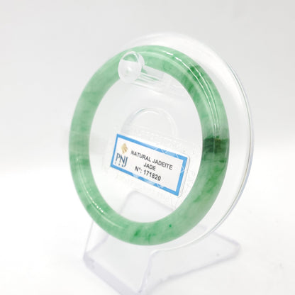 Yingmart 55mm PNJ Certified Genuine Green Natural Jadeite Jade Bangle Bracelet, Real Gemstone, Vintage Jewelry, Accessories