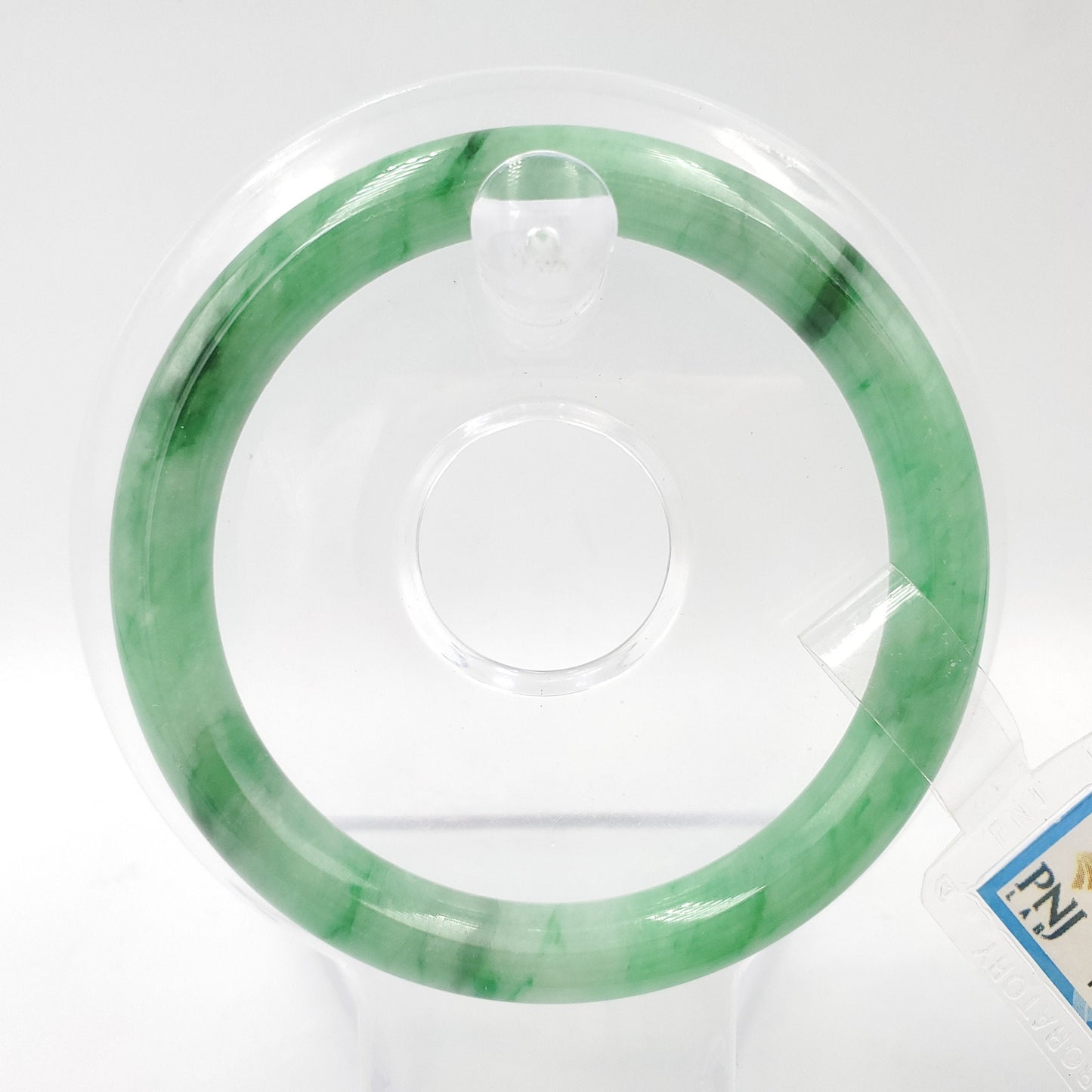 Yingmart 55mm PNJ171816 Certified Genuine Green Natural Jadeite Jade Bangle Bracelet, Real Gemstone, Vintage Jewelry, Accessories