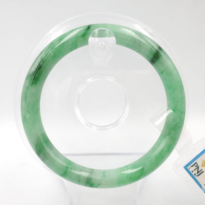 Yingmart 55mm PNJ171816 Certified Genuine Green Natural Jadeite Jade Bangle Bracelet, Real Gemstone, Vintage Jewelry, Accessories