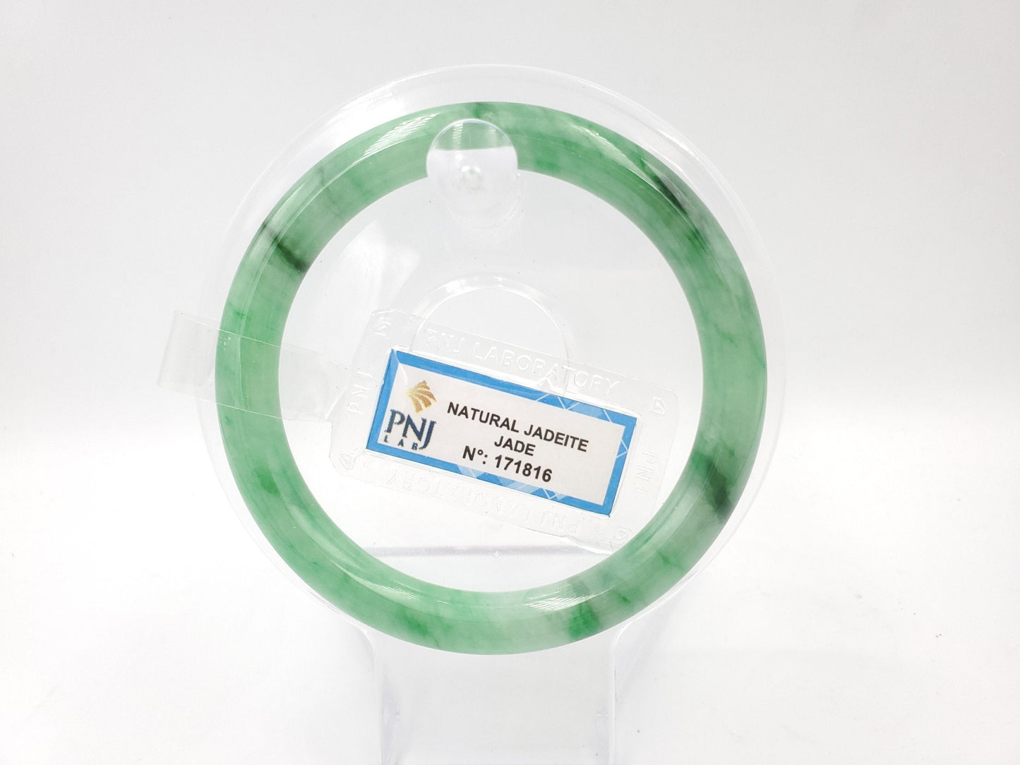 Yingmart 55mm PNJ171816 Certified Genuine Green Natural Jadeite Jade Bangle Bracelet, Real Gemstone, Vintage Jewelry, Accessories