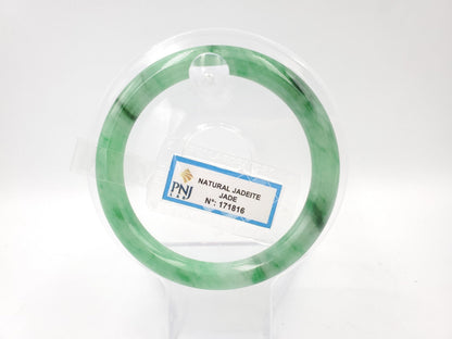 Yingmart 55mm PNJ171816 Certified Genuine Green Natural Jadeite Jade Bangle Bracelet, Real Gemstone, Vintage Jewelry, Accessories