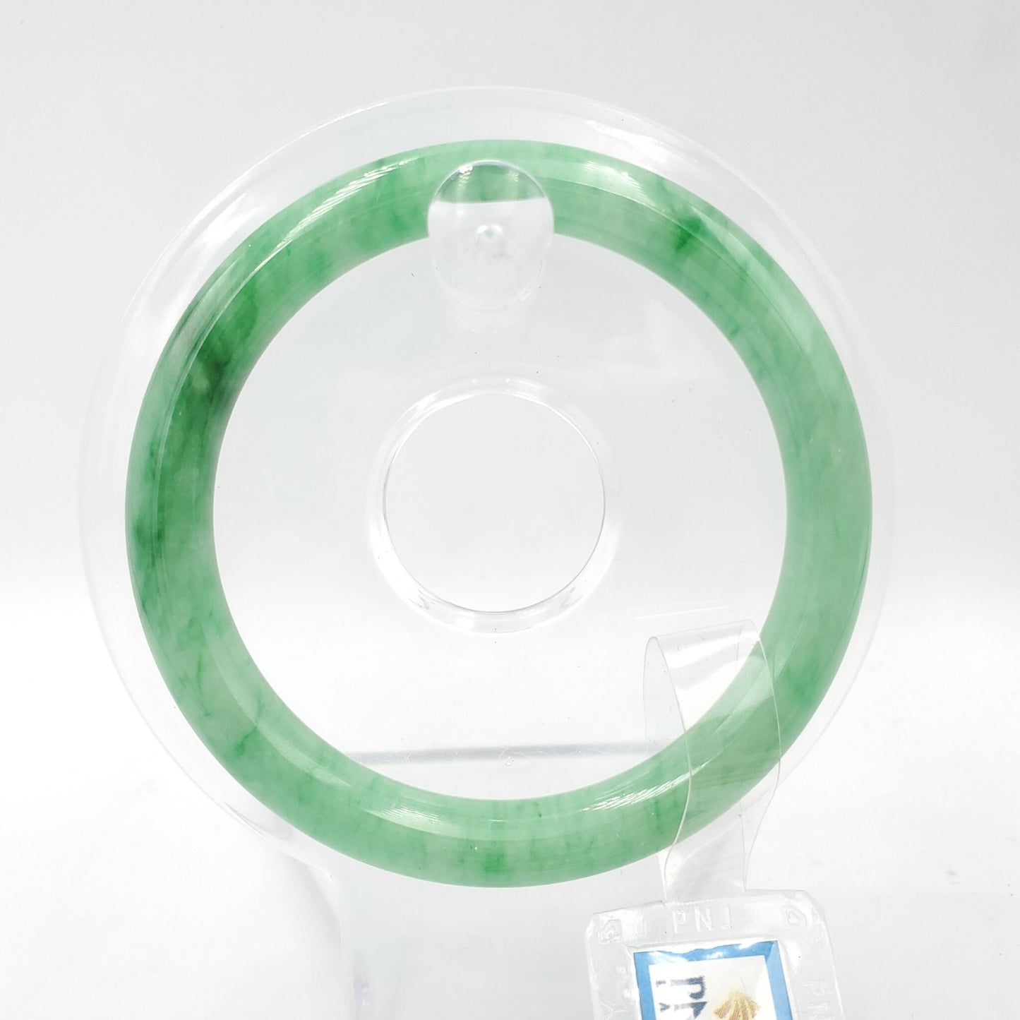 Yingmart 54mm PNJ171807 Certified Genuine Green Natural Jadeite Jade Bangle Bracelet, Real Gemstone, Vintage Jewelry, Accessories