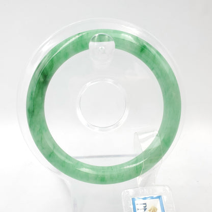Yingmart 54mm PNJ171807 Certified Genuine Green Natural Jadeite Jade Bangle Bracelet, Real Gemstone, Vintage Jewelry, Accessories