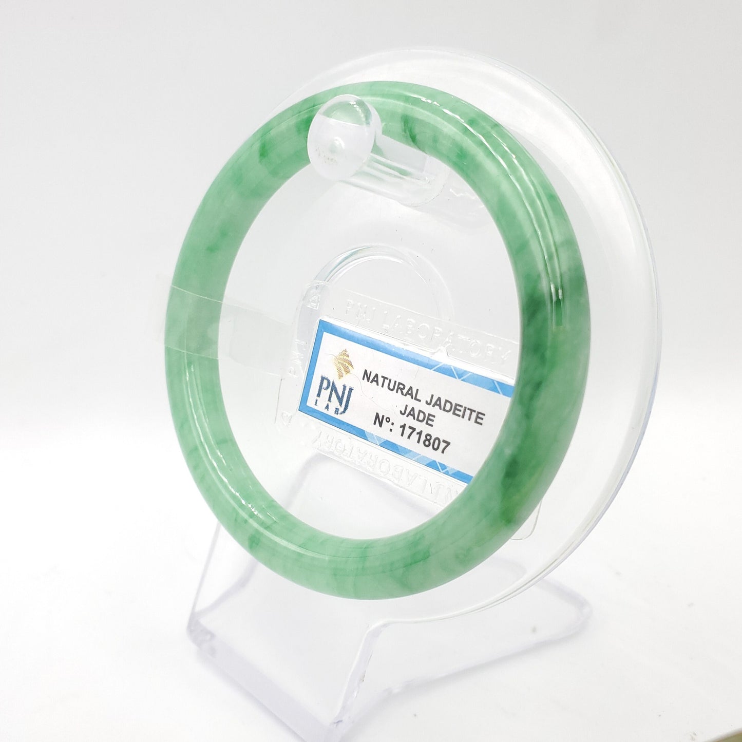 Yingmart 54mm PNJ171807 Certified Genuine Green Natural Jadeite Jade Bangle Bracelet, Real Gemstone, Vintage Jewelry, Accessories