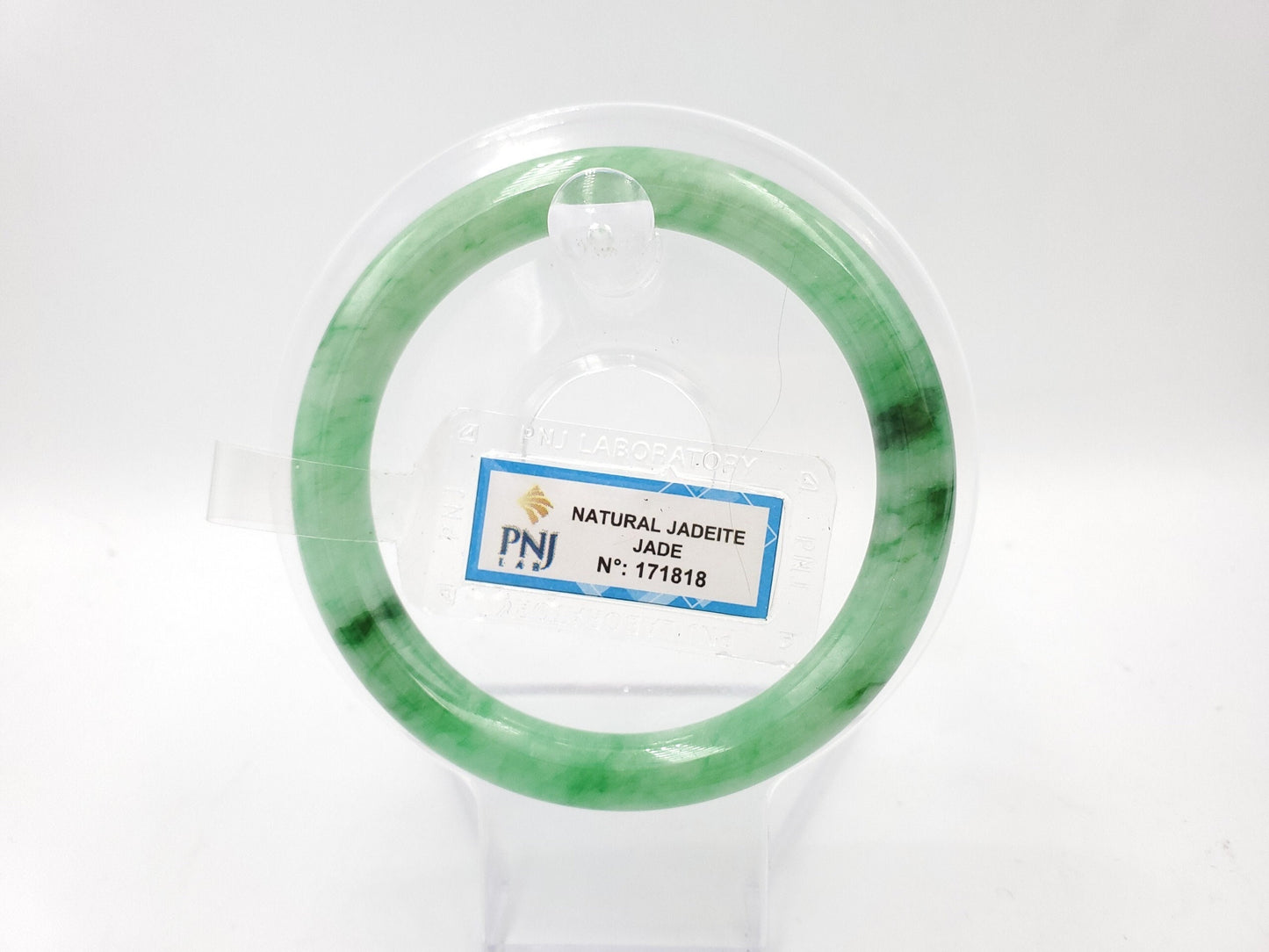 Yingmart 55mm PNJ Certified Genuine Green Natural Jadeite Jade Bangle Bracelet, Real Gemstone, Vintage Jewelry, Accessories