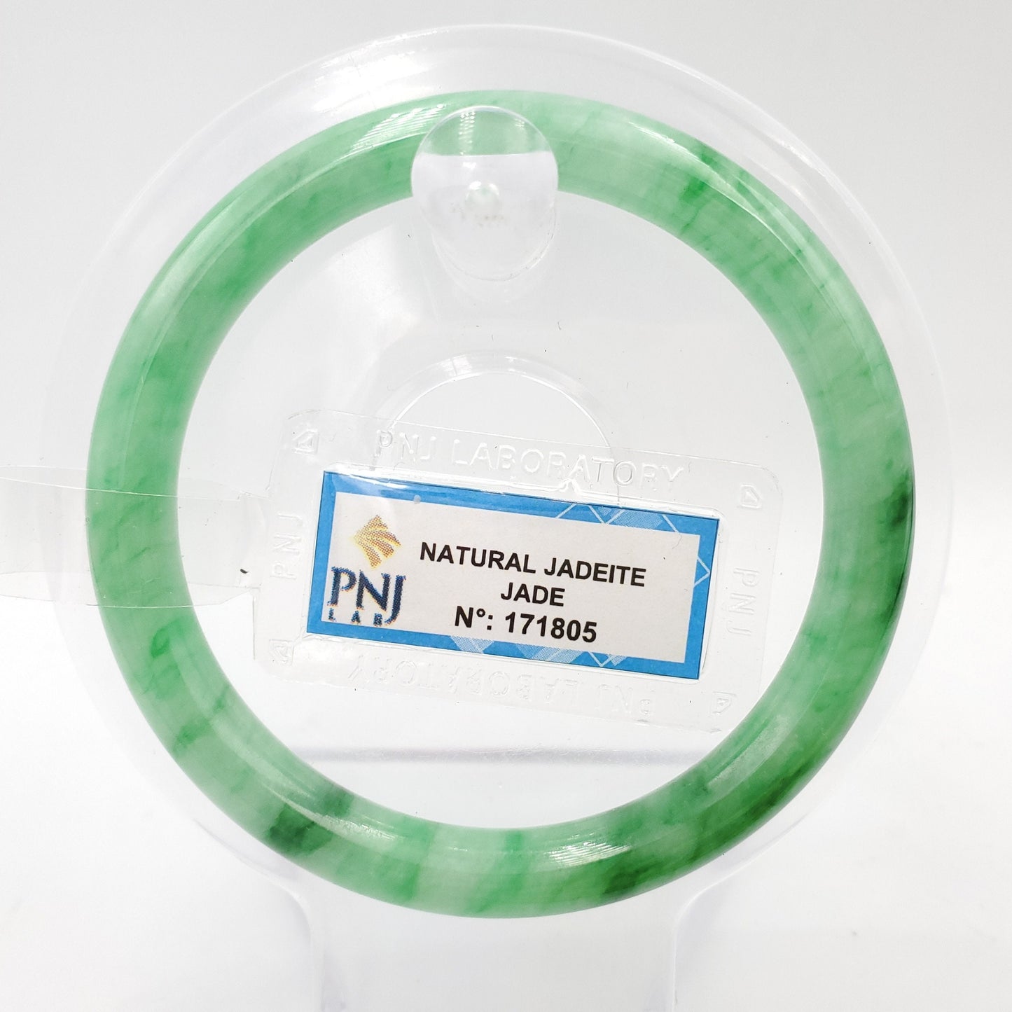 Yingmart 54mm PNJ Certified Genuine Green Natural Jadeite Jade Bangle Bracelet, Real Gemstone, Vintage Jewelry, Accessories