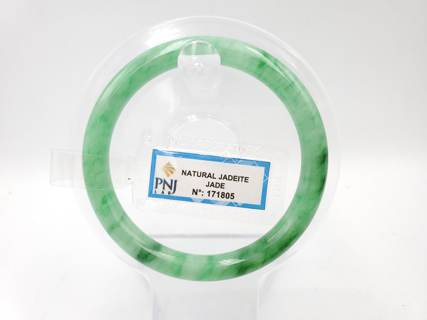 Yingmart 54mm PNJ Certified Genuine Green Natural Jadeite Jade Bangle Bracelet, Real Gemstone, Vintage Jewelry, Accessories