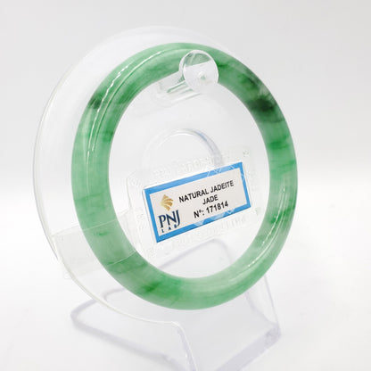 Yingmart 54mm PNJ171814 Certified Genuine Green Natural Jadeite Jade Bangle Bracelet, Real Gemstone, Vintage Jewelry, Accessories