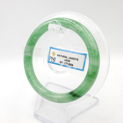 Yingmart 54mm PNJ171806 Certified Genuine Green Natural Jadeite Jade Bangle Bracelet, Real Gemstone, Vintage Jewelry, Accessories