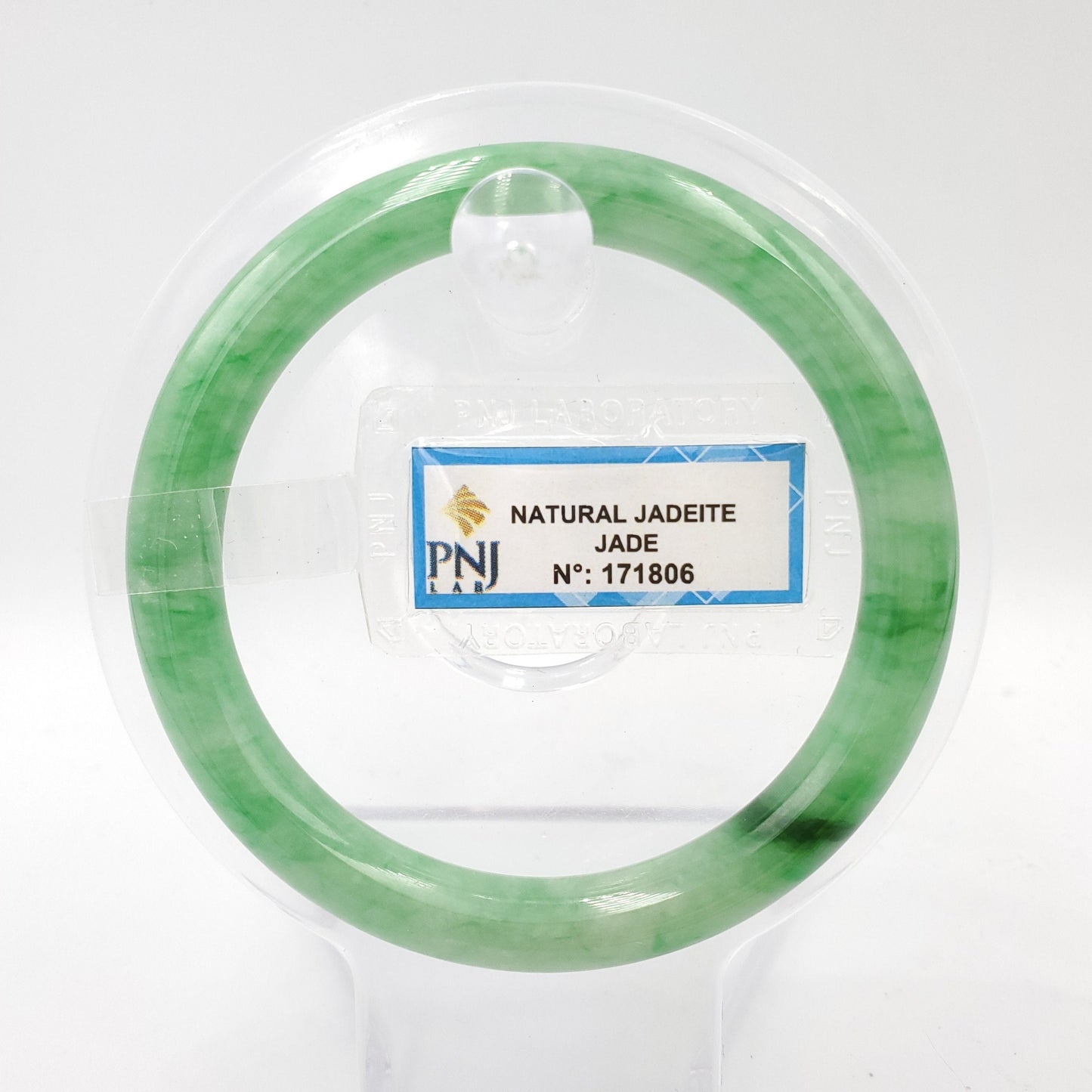 Yingmart 54mm PNJ171806 Certified Genuine Green Natural Jadeite Jade Bangle Bracelet, Real Gemstone, Vintage Jewelry, Accessories