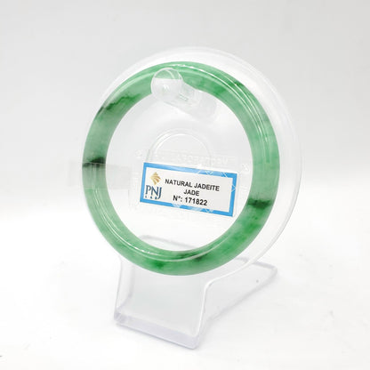 Yingmart 54mm PNJ Certified Genuine Green Natural Jadeite Jade Bangle Bracelet, Real Gemstone, Vintage Jewelry, Accessories