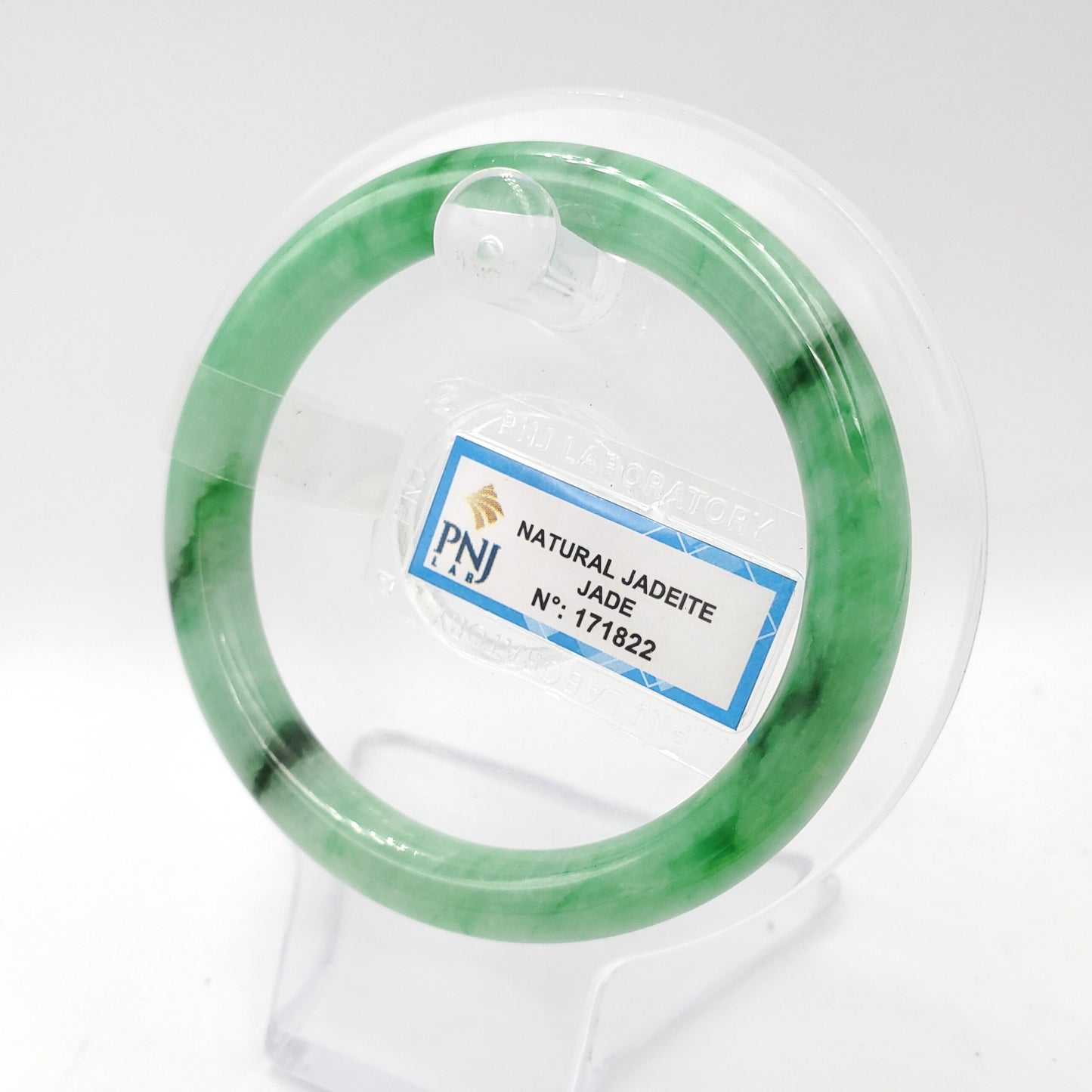 Yingmart 54mm PNJ Certified Genuine Green Natural Jadeite Jade Bangle Bracelet, Real Gemstone, Vintage Jewelry, Accessories