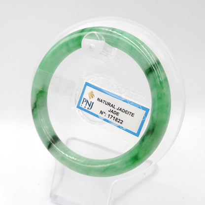 Yingmart 54mm PNJ Certified Genuine Green Natural Jadeite Jade Bangle Bracelet, Real Gemstone, Vintage Jewelry, Accessories