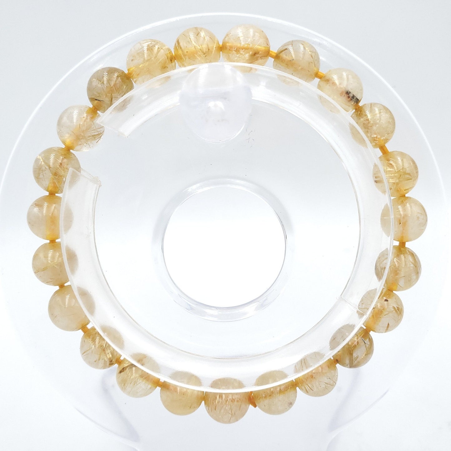 Yingmart 6mm to 13mm Natural Golden Rutilated Quartz Chain/Beaded Bracelet, Real Gemstone, Vintage Jewelry, Accessories, Gift for her