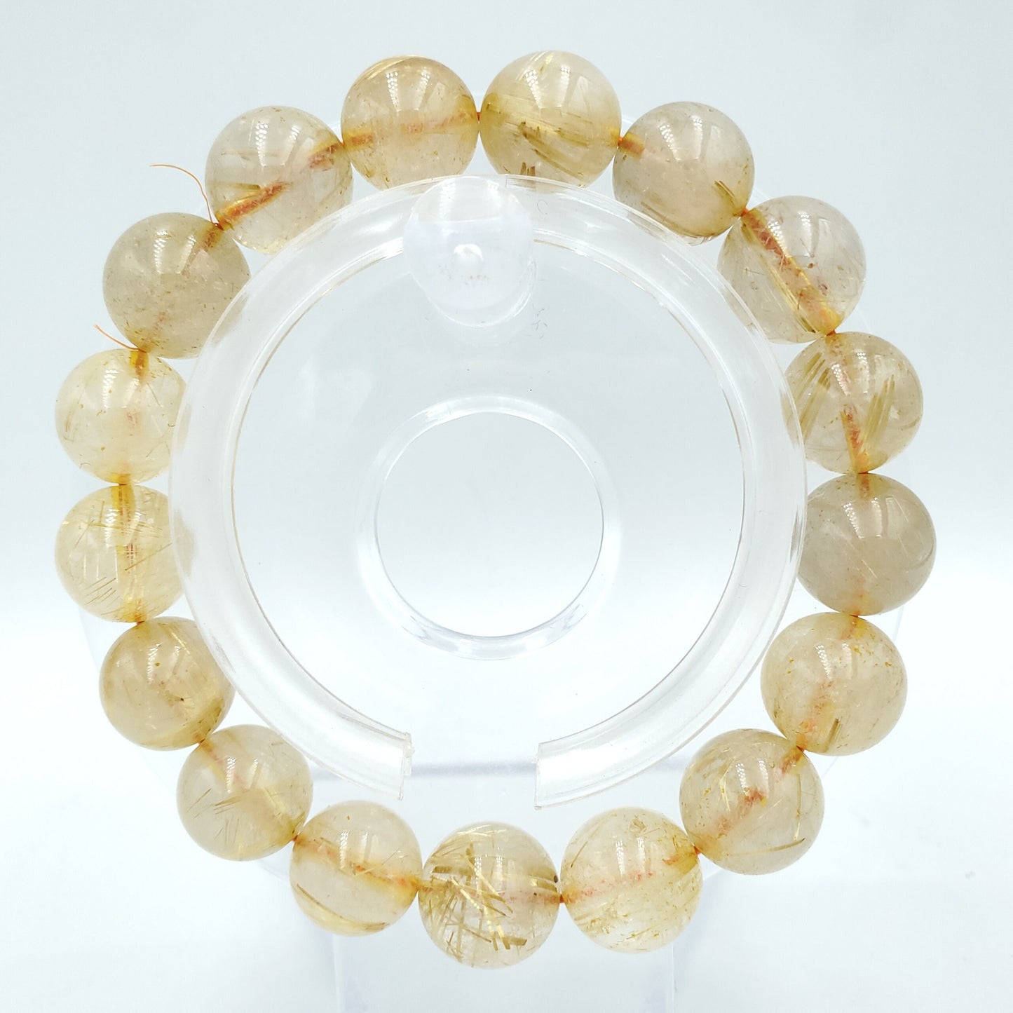 Yingmart 6mm to 13mm Natural Golden Rutilated Quartz Chain/Beaded Bracelet, Real Gemstone, Vintage Jewelry, Accessories, Gift for her