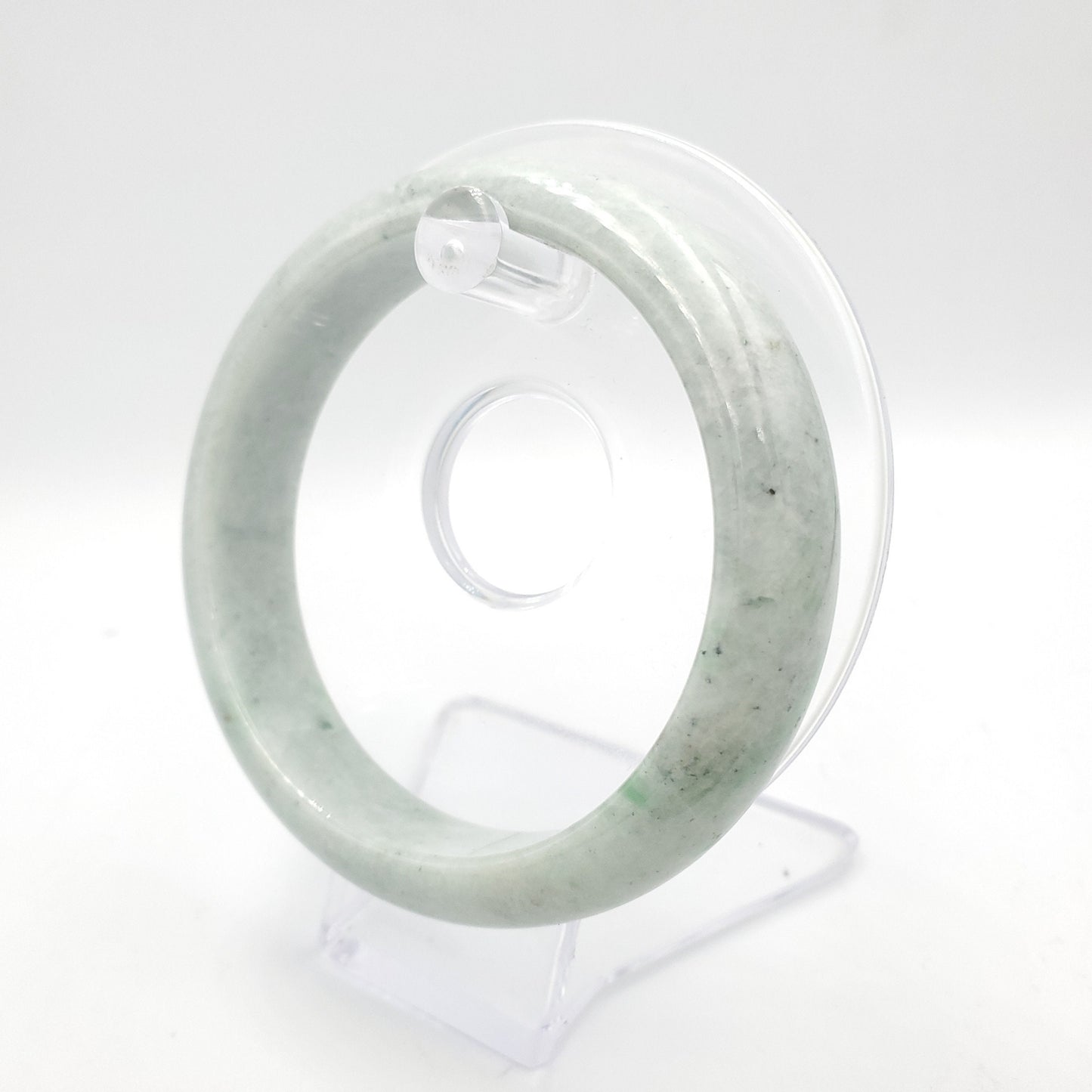 Yingmart 61mm Certified Genuine Natural Jadeite Jade Bangle Bracelet, Real Gemstone, Vintage Jewelry, Accessories