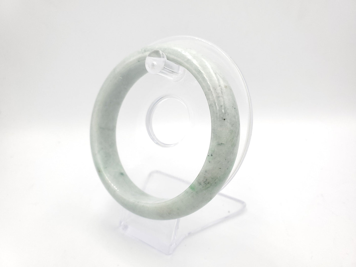 Yingmart 61mm Certified Genuine Natural Jadeite Jade Bangle Bracelet, Real Gemstone, Vintage Jewelry, Accessories