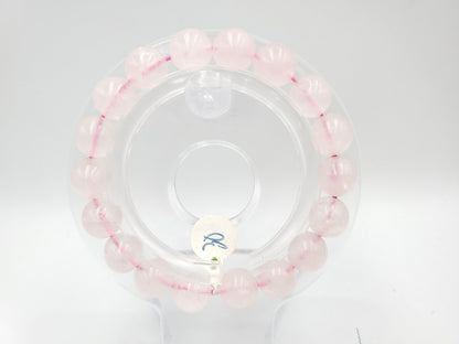 Yingmart 8mm 10mm 12mm Natural Rose/Pink Quartz Chain/Beaded Bracelet,Real Gemstone,Vintage Jewelry, Accessories