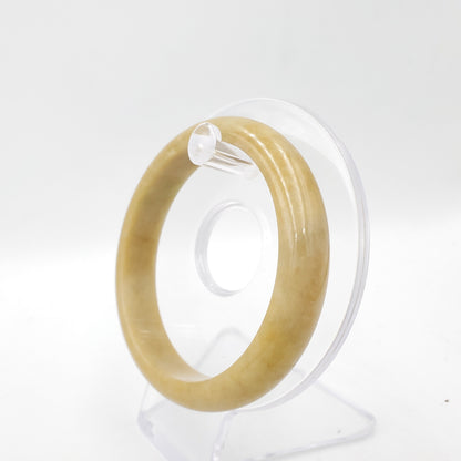 Yingmart 58mm 70BJY58008 Genuine Burmese Jade A Yellow Jaideite Bangle Bracelet, Vintage Jewelry, Accessories