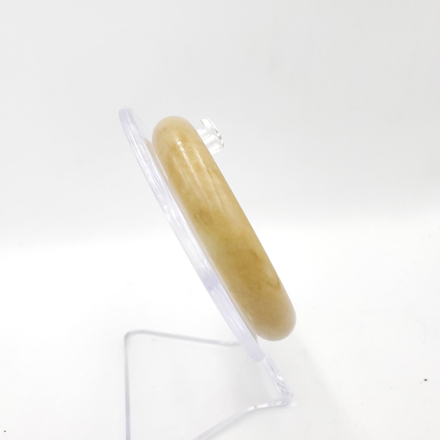 Yingmart 58mm 70BJY58008 Genuine Burmese Jade A Yellow Jaideite Bangle Bracelet, Vintage Jewelry, Accessories