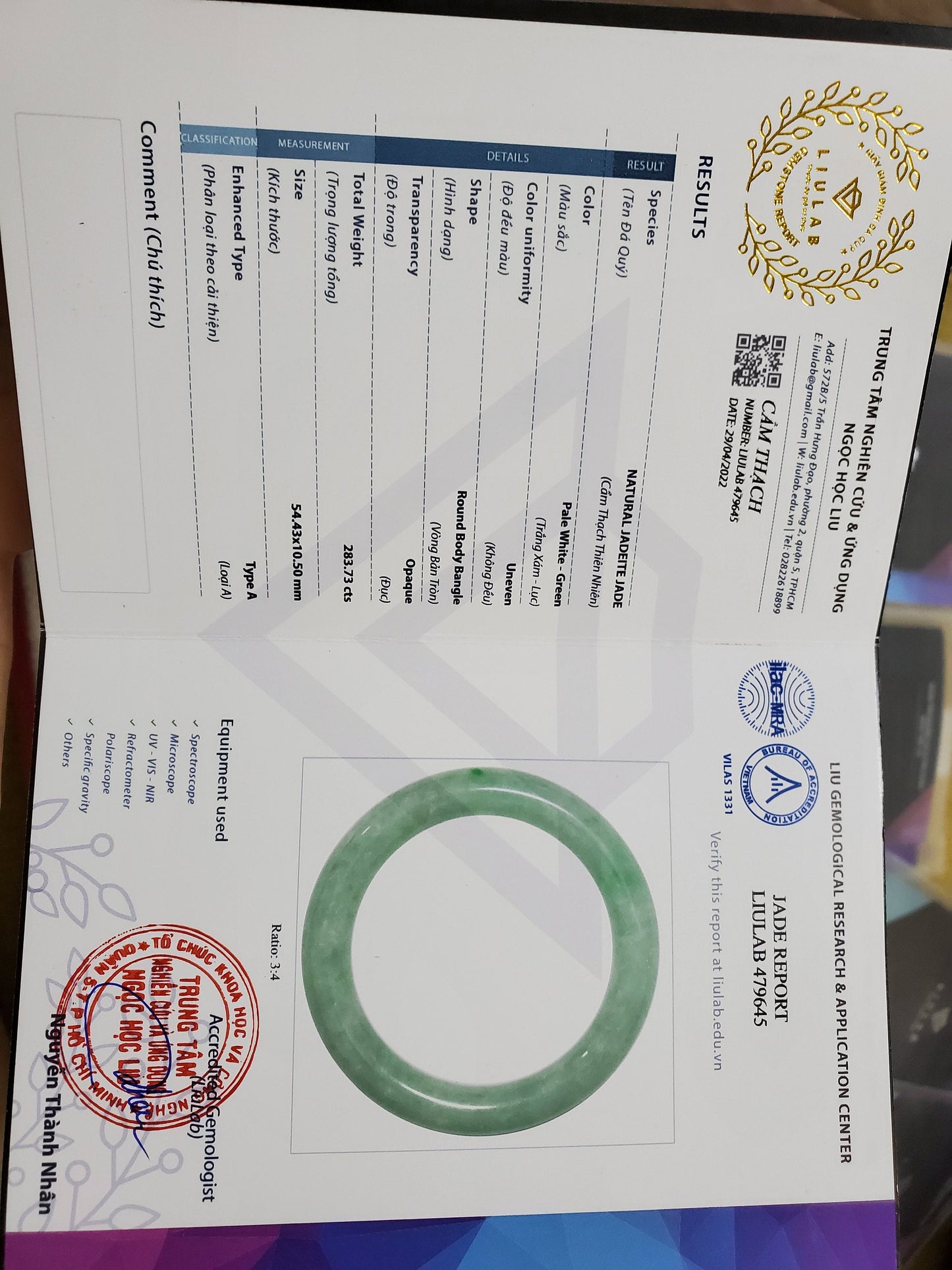 Yingmart 54mm Genuine Burmese Jade A Green Jaideite Bangle Bracelet, Vintage Jewelry, Accessories, natural jadeite jade, jewelry gift