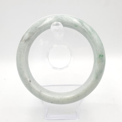 Yingmart 60mm 14BJLG60017 Genuine Burmese Jade A Light Green Jaideite Bangle Bracelet, Vintage Jewelry, Accessories