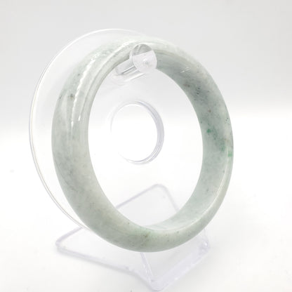 Yingmart 60mm 14BJLG60017 Genuine Burmese Jade A Light Green Jaideite Bangle Bracelet, Vintage Jewelry, Accessories
