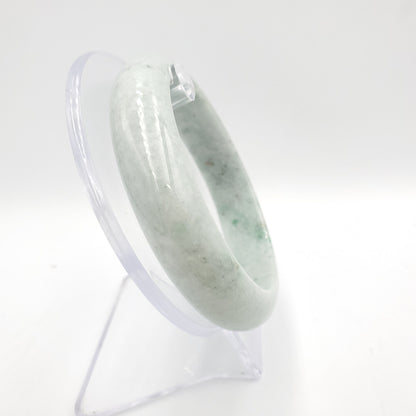 Yingmart 60mm 14BJLG60017 Genuine Burmese Jade A Light Green Jaideite Bangle Bracelet, Vintage Jewelry, Accessories