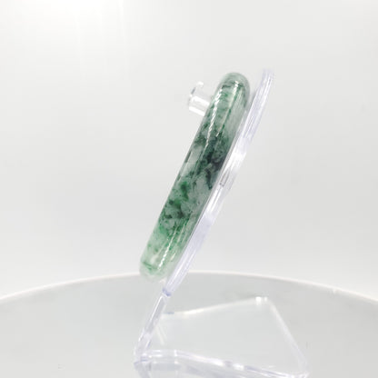 Yingmart 55mm 60BJGB55006 Genuine Burmese Jade A Light Green with Green spot Jaideite Bangle Bracelet, Vintage Jewelry, Accessories