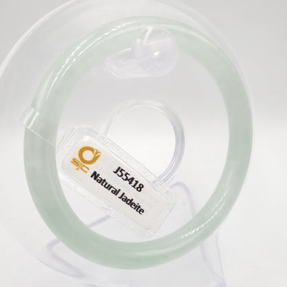 Yingmart 51mm SJC Greyish very slightly green jadeite jade bangle Bracelet, Real Gemstone, Vintage Jewelry, Gift for her