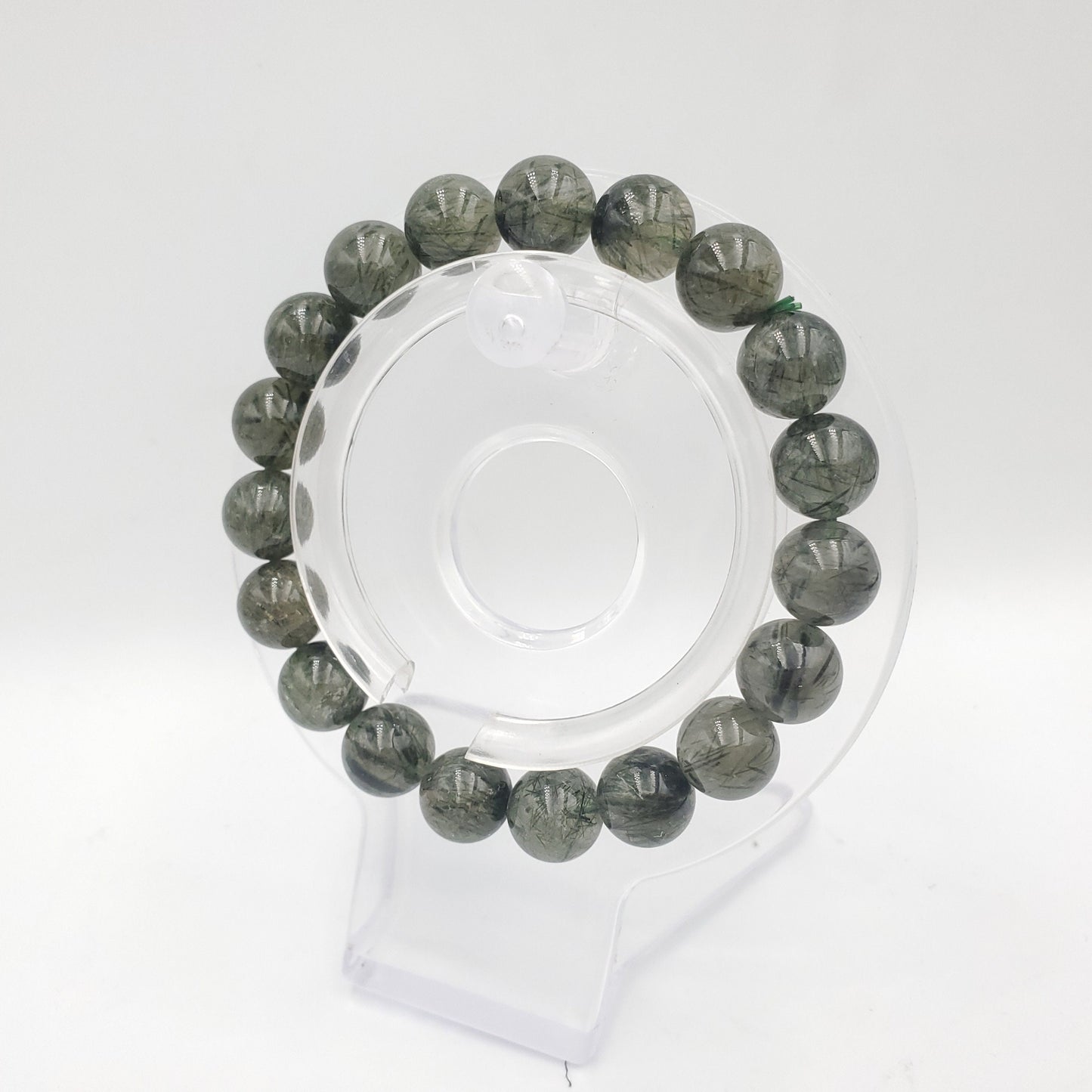 Yingmart 6mm to 13mm Natural Green Rutilated Quartz Chain/Beaded Bracelet, Real Gemstone, Vintage Jewelry, Accessories, Gift for her