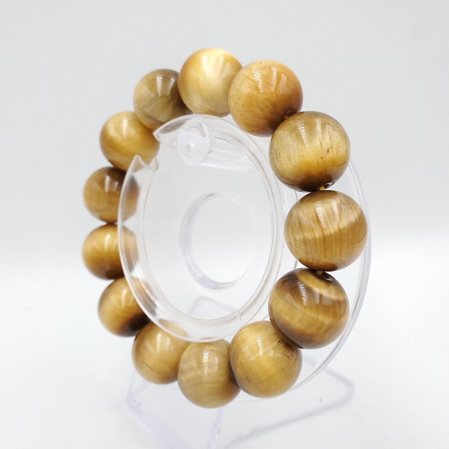 Yingmart 11 mm to 16mm Tiger's eye Yellow Quartz Bracelets, Real Gemstone Bracelet, Crystal Bracelet, Vintage Jewelry Gifts for Women