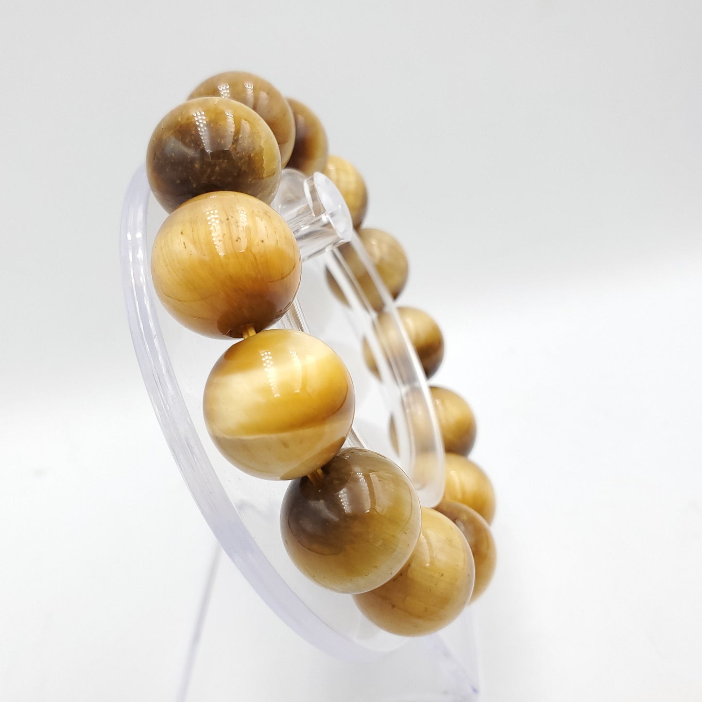 Yingmart 11 mm to 16mm Tiger's eye Yellow Quartz Bracelets, Real Gemstone Bracelet, Crystal Bracelet, Vintage Jewelry Gifts for Women