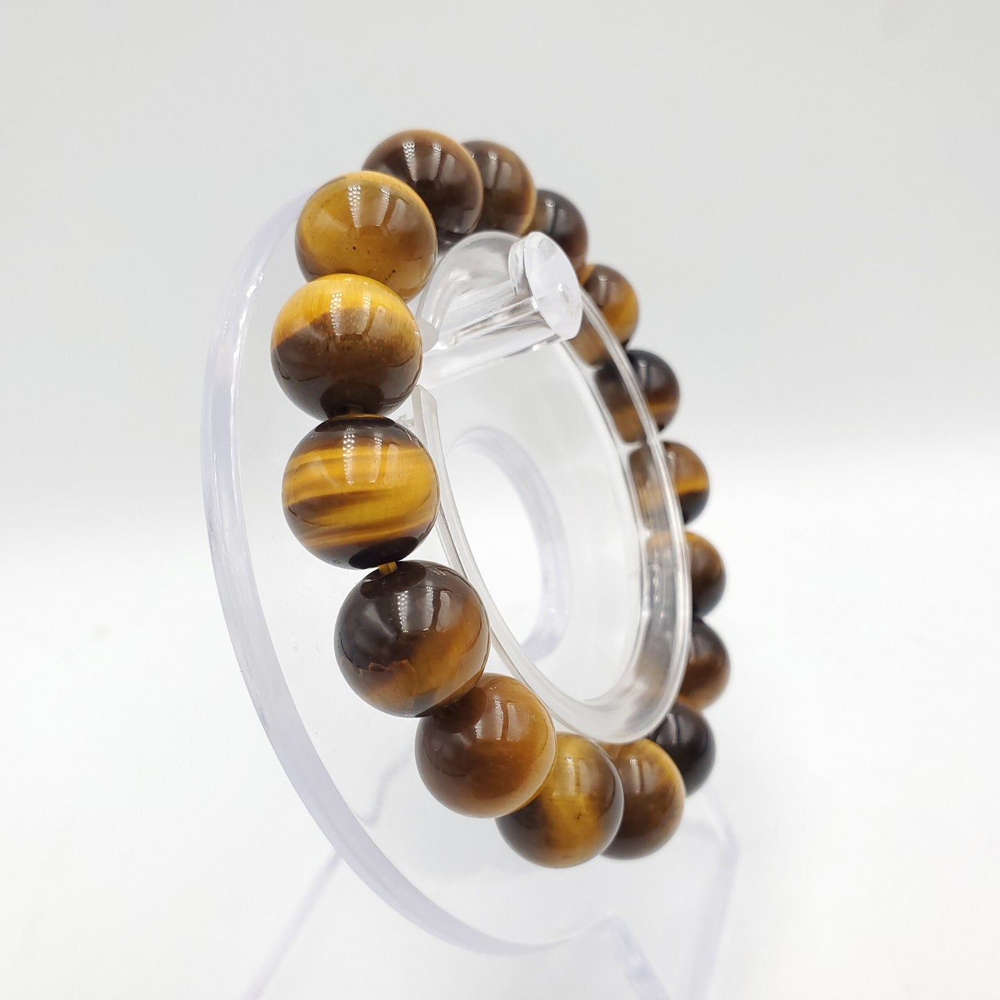 Yingmart 11 mm to 16mmTiger's Brown Yellow Quartz Bracelets, Real Gemstone Bracelet, Crystal Bracelet, Vintage Jewelry Gifts for Women