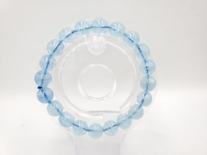 Yingmart 6mm to 13mm Natural Aquamarine Beaded Bracelet,Real Gemstone,Vintage Jewelry, Accessories