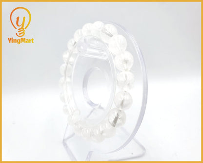 Yingmart 6mm to 13mm Natural White Quartz Chain/Beaded Bracelet,Real Gemstone,Vintage Jewelry, Accessories