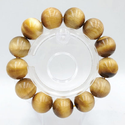 Yingmart 11 mm to 16mm Tiger's eye Yellow Quartz Bracelets, Real Gemstone Bracelet, Crystal Bracelet, Vintage Jewelry Gifts for Women