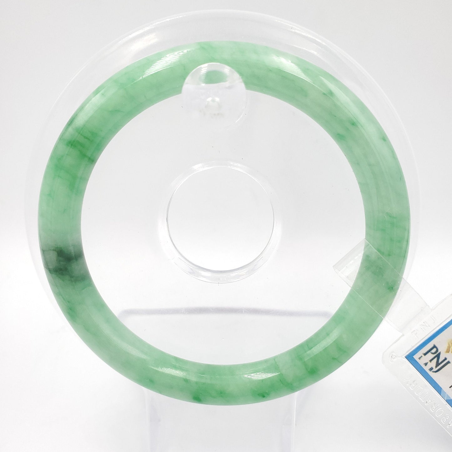 Yingmart 55mm PNJ Certified Genuine Green Natural Jadeite Jade Bangle Bracelet, Real Gemstone, Vintage Jewelry, Accessories
