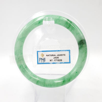 Yingmart 55mm PNJ Certified Genuine Green Natural Jadeite Jade Bangle Bracelet, Real Gemstone, Vintage Jewelry, Accessories