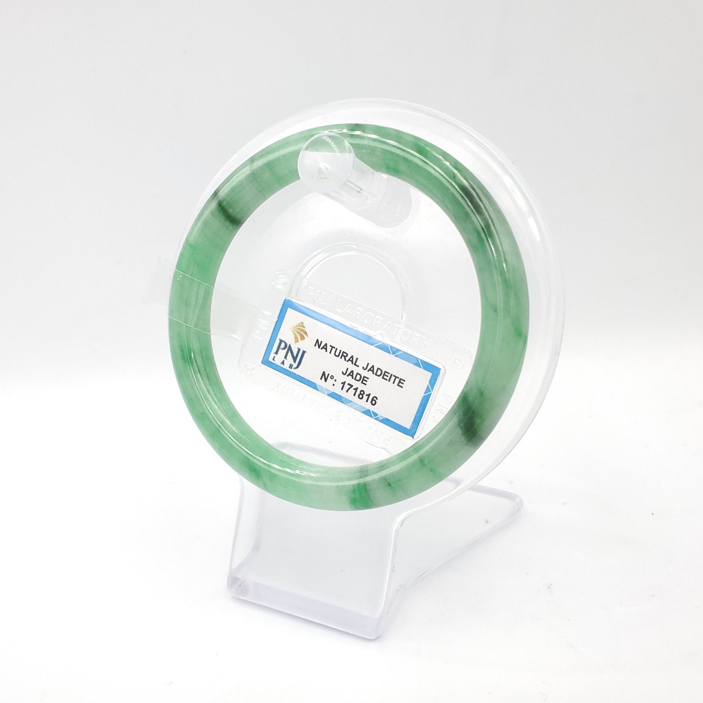 Yingmart 55mm PNJ171816 Certified Genuine Green Natural Jadeite Jade Bangle Bracelet, Real Gemstone, Vintage Jewelry, Accessories