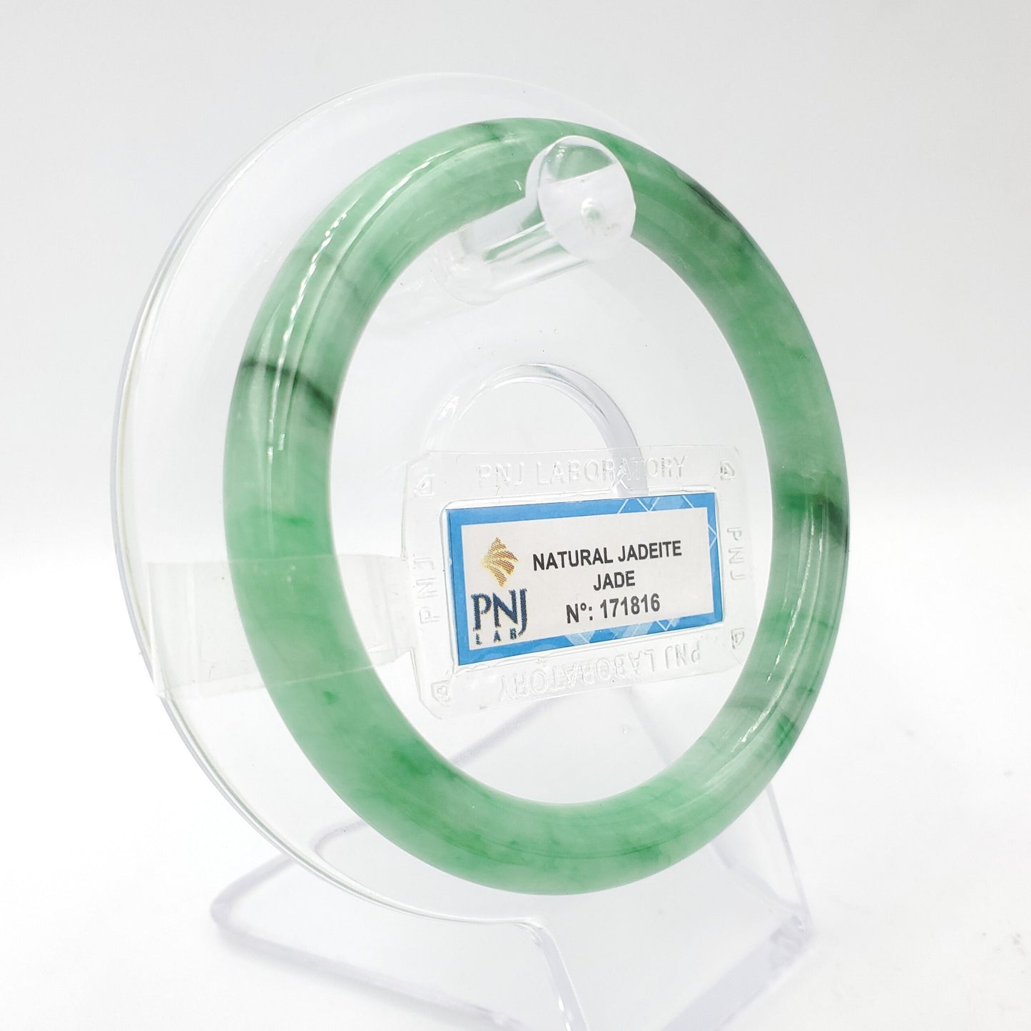 Yingmart 55mm PNJ171816 Certified Genuine Green Natural Jadeite Jade Bangle Bracelet, Real Gemstone, Vintage Jewelry, Accessories