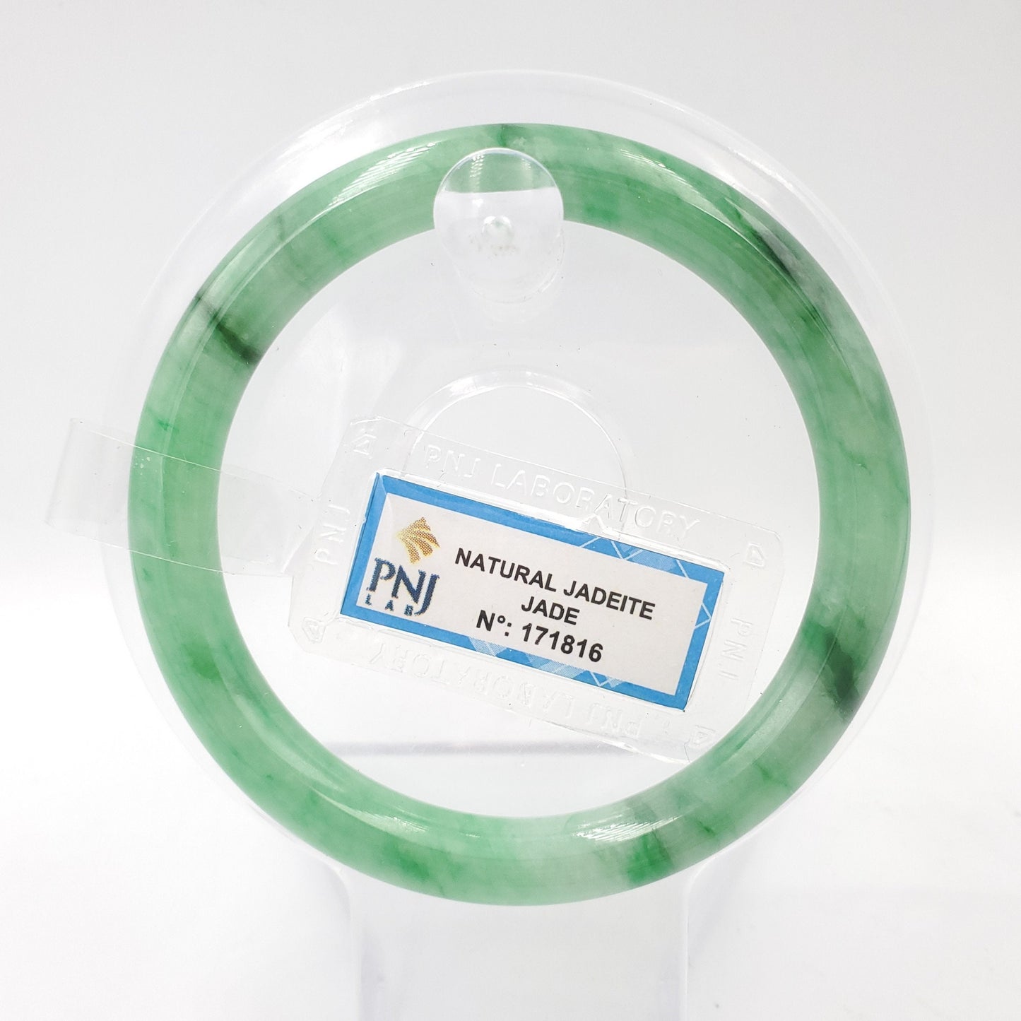 Yingmart 55mm PNJ171816 Certified Genuine Green Natural Jadeite Jade Bangle Bracelet, Real Gemstone, Vintage Jewelry, Accessories