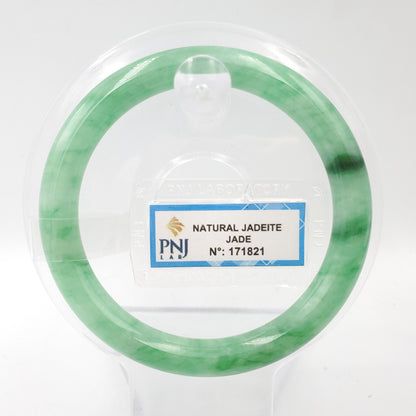 Yingmart 54mm PNJ171821 Certified Genuine Green Natural Jadeite Jade Bangle Bracelet, Real Gemstone, Vintage Jewelry, Accessories