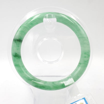 Yingmart 54mm PNJ171821 Certified Genuine Green Natural Jadeite Jade Bangle Bracelet, Real Gemstone, Vintage Jewelry, Accessories