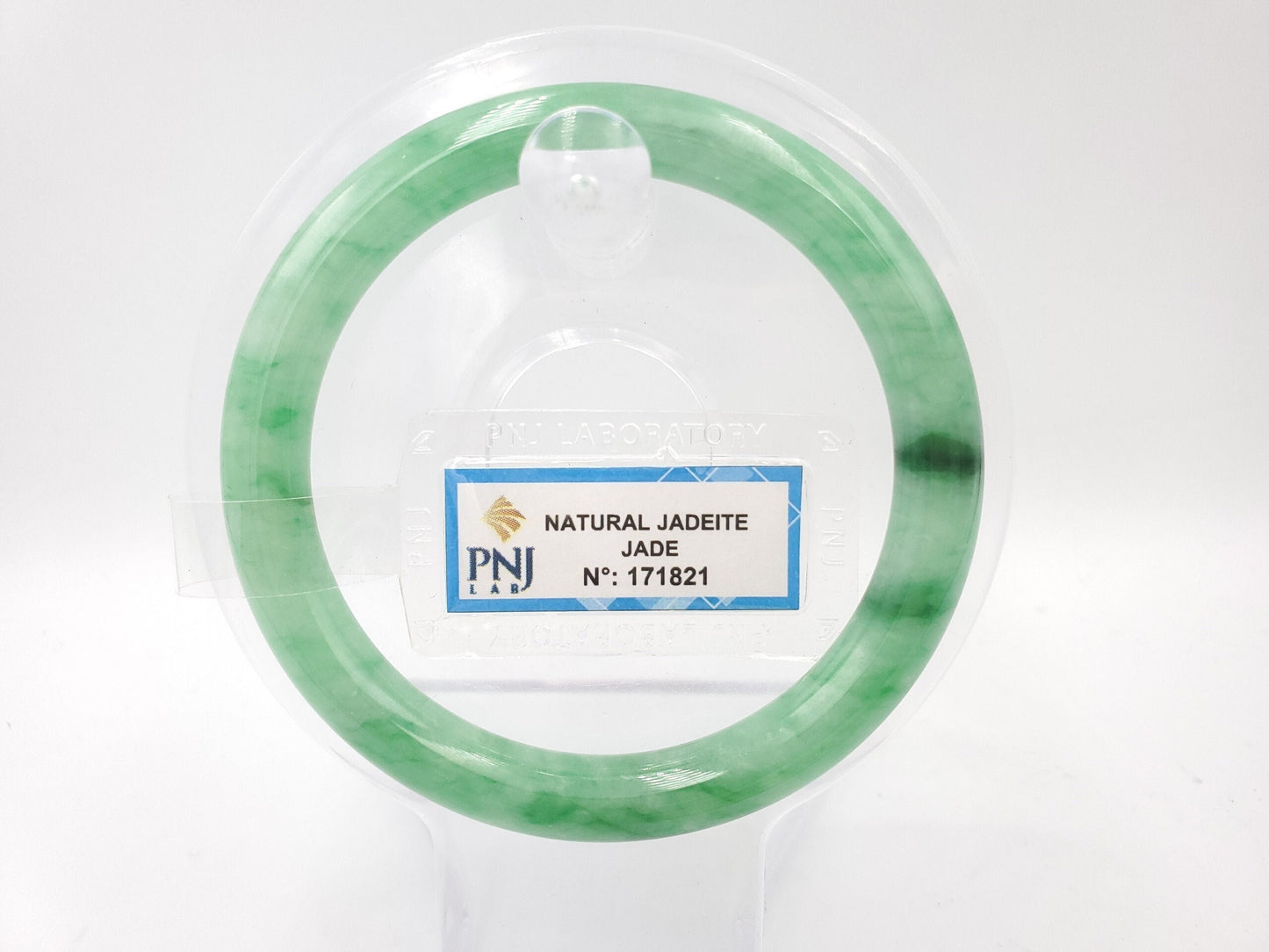 Yingmart 54mm PNJ171821 Certified Genuine Green Natural Jadeite Jade Bangle Bracelet, Real Gemstone, Vintage Jewelry, Accessories