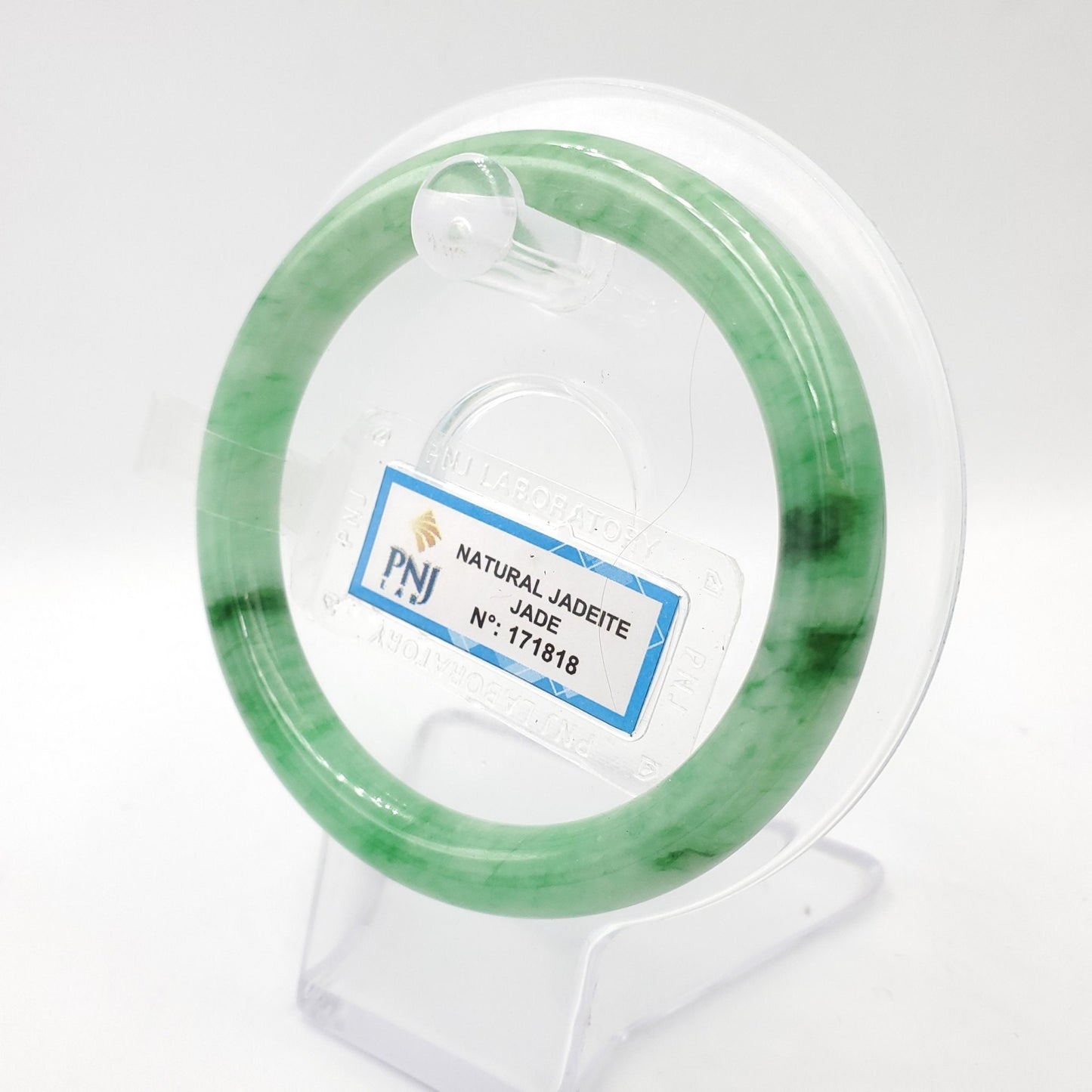 Yingmart 55mm PNJ Certified Genuine Green Natural Jadeite Jade Bangle Bracelet, Real Gemstone, Vintage Jewelry, Accessories
